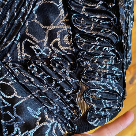 Vintage 90s Strappy Black Metallic Tank Top - 4 - Picture 3 of 5